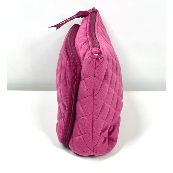 Vera Bradley Pink Velvety Cosmetic Case Organizer Majestic Magenta - Picture 4 of 7